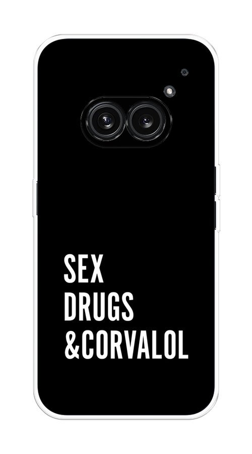 

Чехол на Nothing Phone 2a "Corvalol", Черный;серый;белый, 3300350-1
