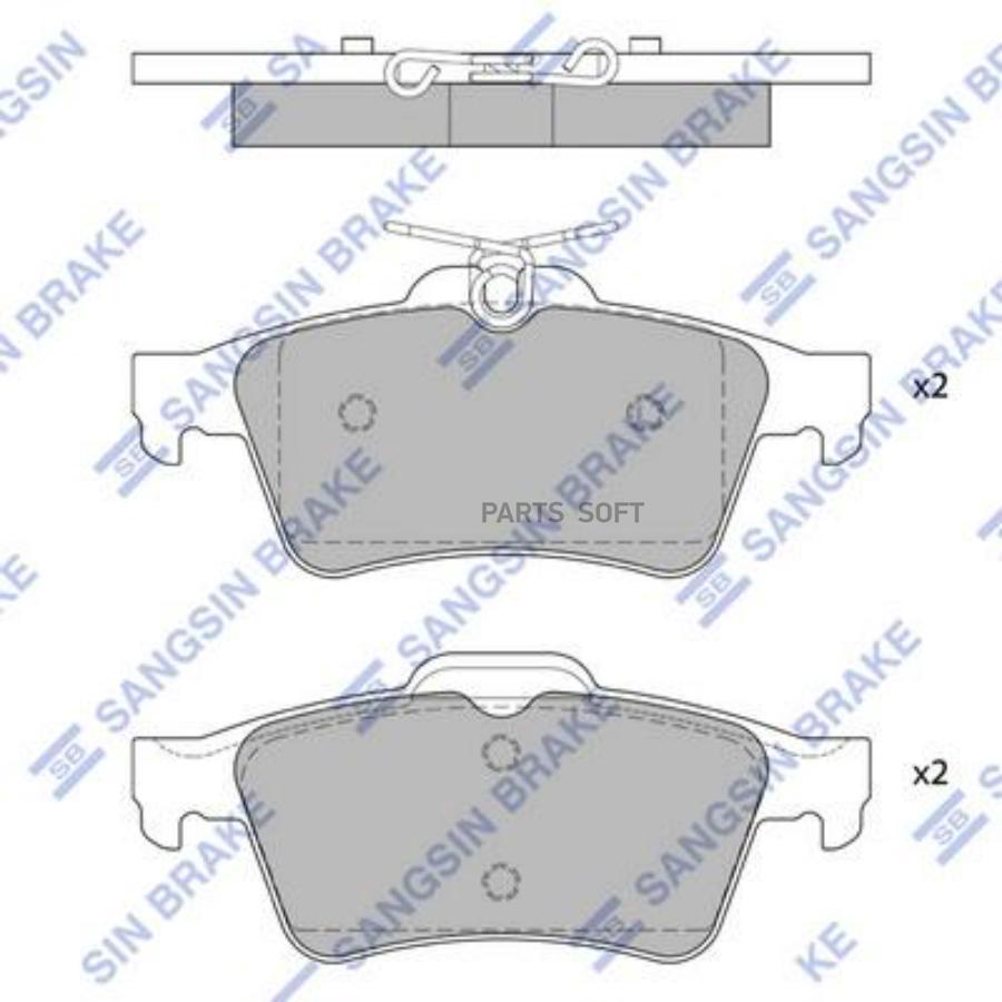 

Тормозные колодки Sangsin brake SP4254, SP4254