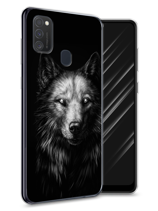 

Чехол Awog на Samsung Galaxy M21/M30s "Волк черно белый", Разноцветный, 29750-1
