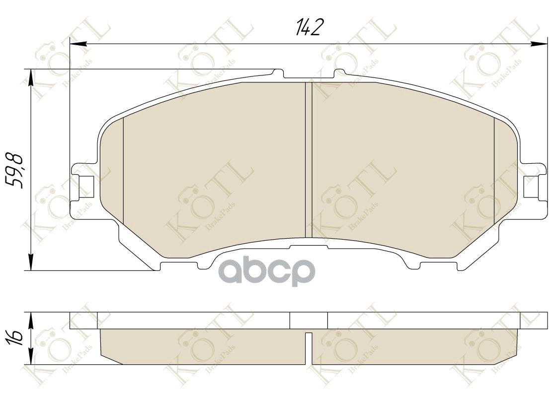 

Тормозные колодки KOTL передние 3622KT