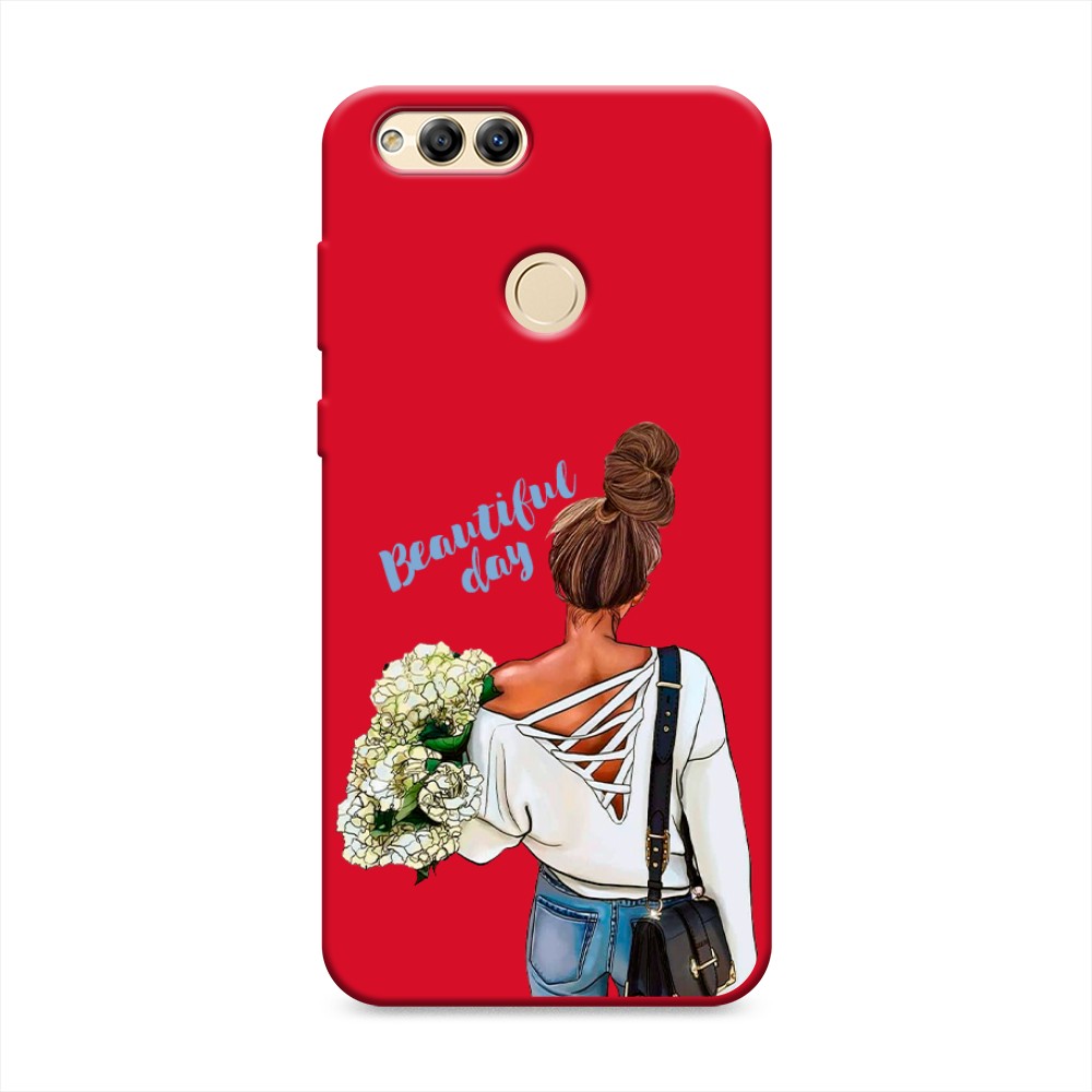 

Матовый силиконовый чехол "Beautiful day vector" на Honor 7X, 63753-1