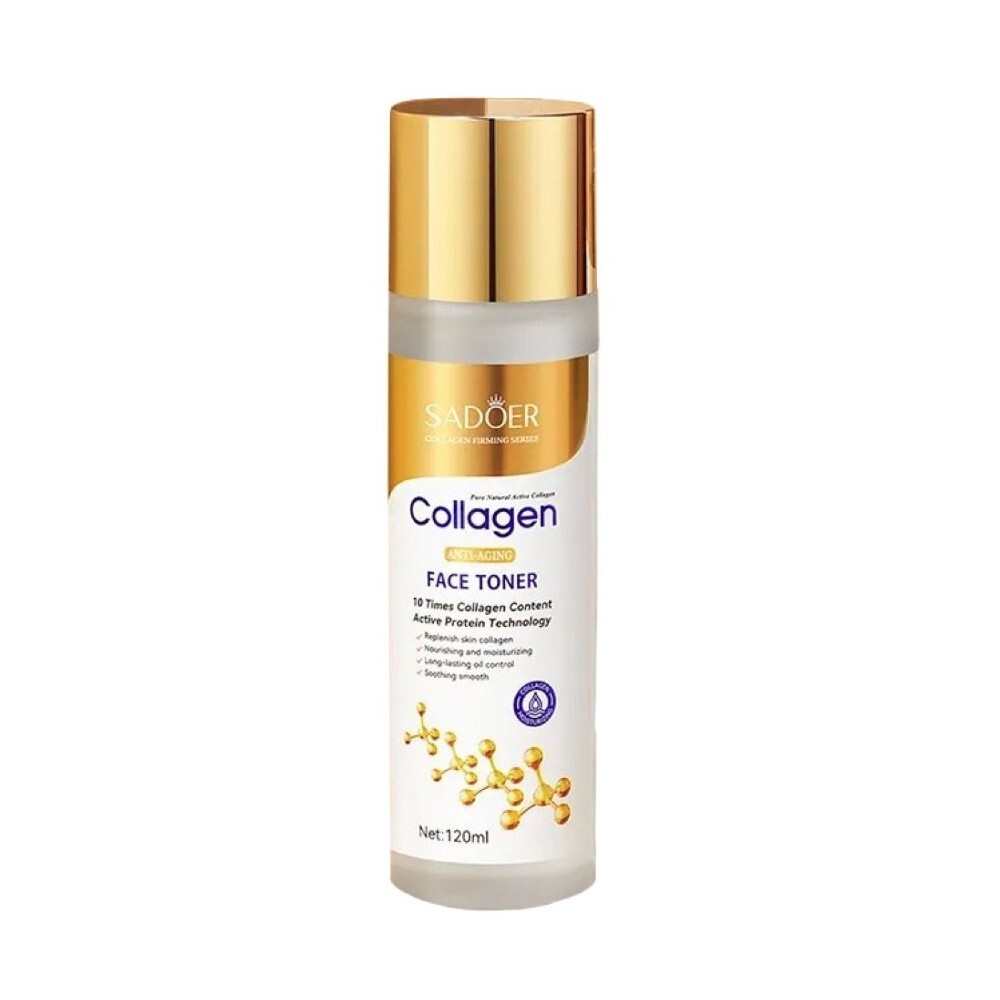 Тонер с коллагеном Sadoer восстанавливающий Collagen Anti-Aging Face Toner 120 мл лэтуаль dear molly эссенция с коллагеном укрепляющая essence collagen firming