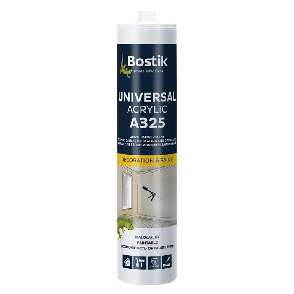 

Универсальный акриловый герметик BOSTIK A325 UNIVERSAL ACRYLIC 280 мл, белый 12013742