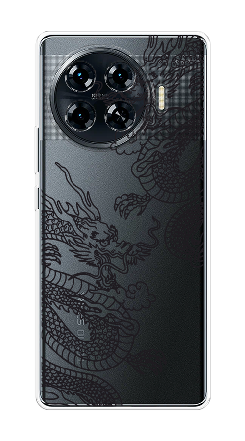 

Чехол на Tecno Spark 20 Pro Plus "Два китайских дракона", Серый;черный, 305050-1