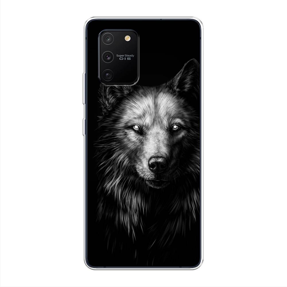 

Чехол Awog на Samsung Galaxy A91/S10 Lite "Волк черно белый", Разноцветный, 29950-1