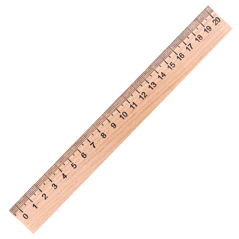 

Линейка деревянная 20 см, ПИФАГОР, 210667, (50шт.), Коричневый