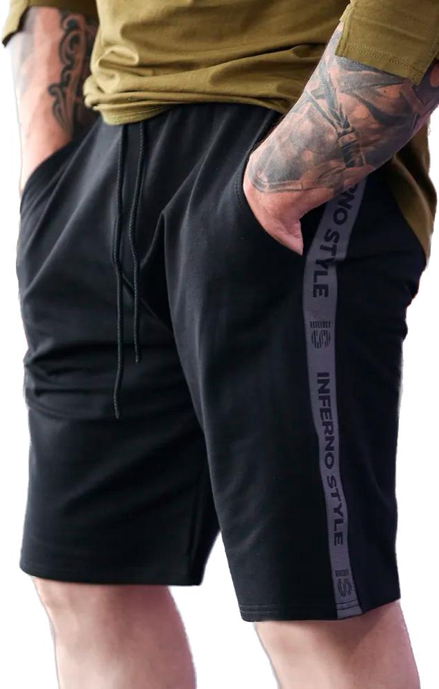 Повседневные шорты мужские INFERNO style Ш-004-000 черные 4XL