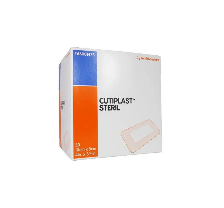 Купить Повязка Cutiplast Sterile пластырная послеоперационная 10х8 см, 50 шт. 50 шт., Smith & Nephew, белый