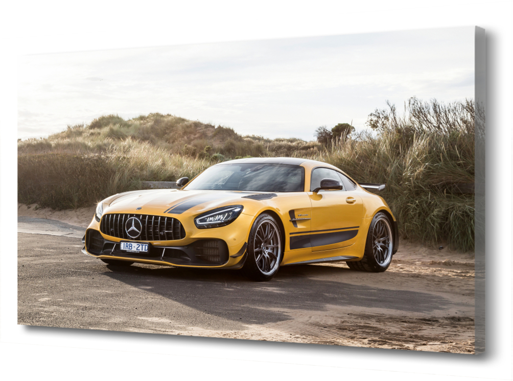 

Картина на холсте Машина. Mercedes-AMG GT PRC-804 (105x70см). Натуральный холст