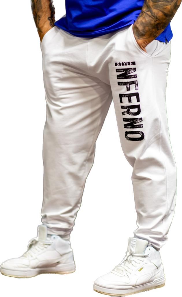 Спортивные брюки мужские INFERNO style Б-001-001 белые M