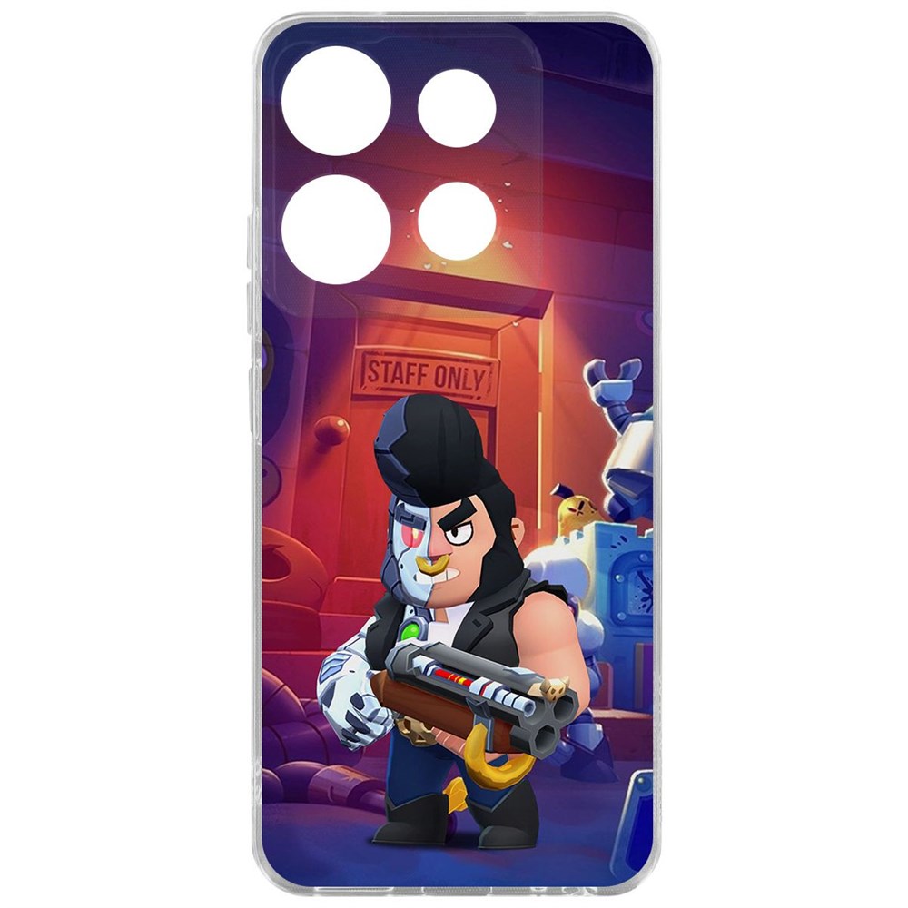 

Чехол-накладка Krutoff Clear Case Brawl Stars-Б-800 для TECNO POP 7, Прозрачный