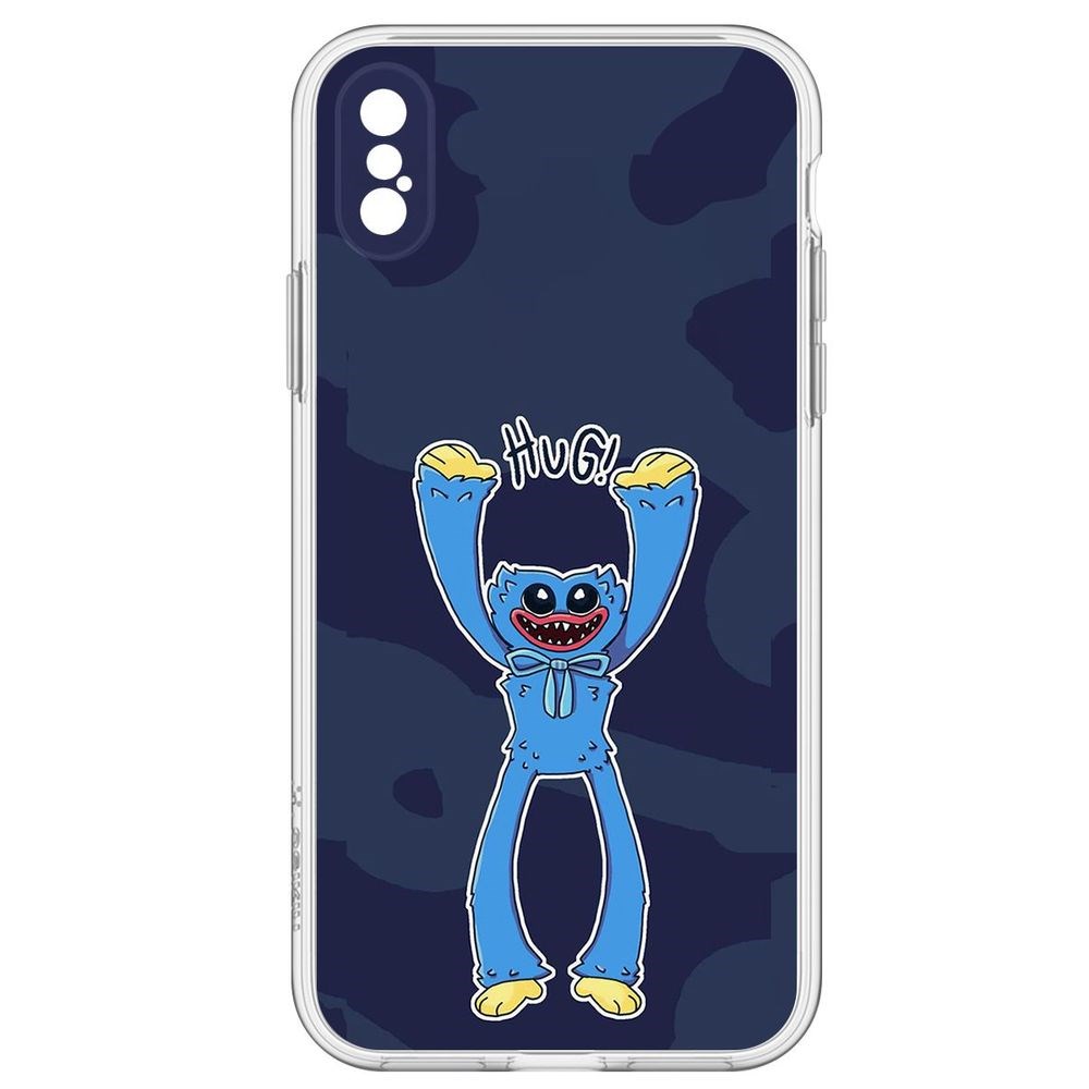 

Чехол-накладка Krutoff Clear Case Хаги Ваги Обнимашки для iPhone XS, Прозрачный