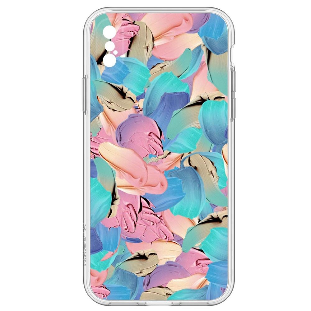 

Чехол-накладка Krutoff Clear Case Абстракт краска для iPhone XS, Прозрачный