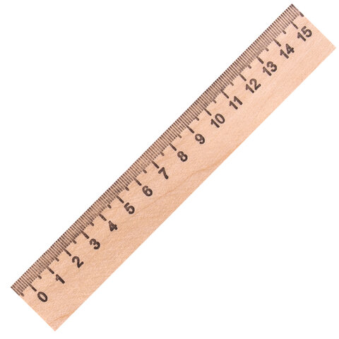 

Линейка деревянная 15 см, ПИФАГОР, 210666, (50шт.), Коричневый