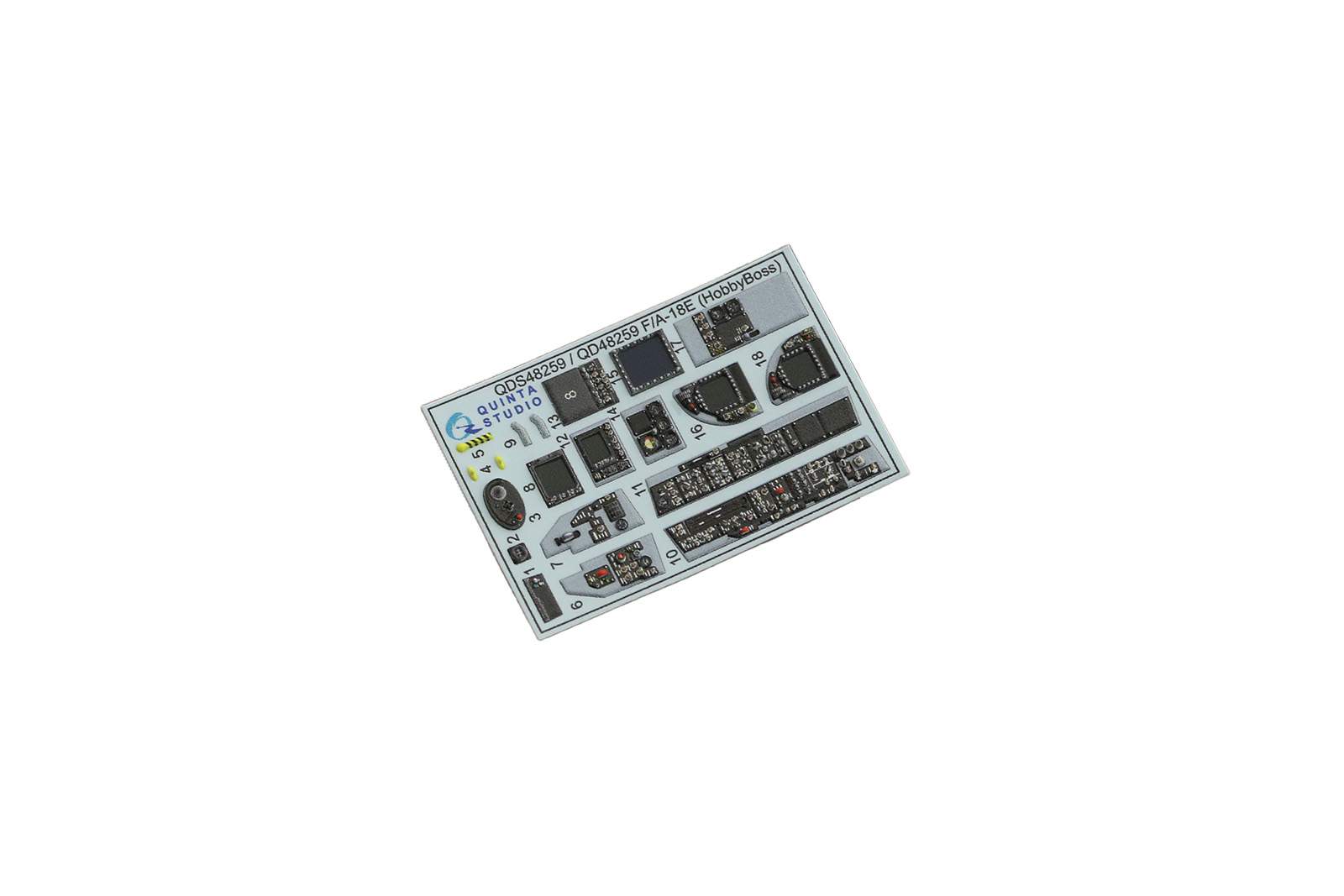 

3D Декаль интерьера кабины Quinta Studio F/A-18E(HobbyBoss)(малая версия)QDS-48259, Цветной