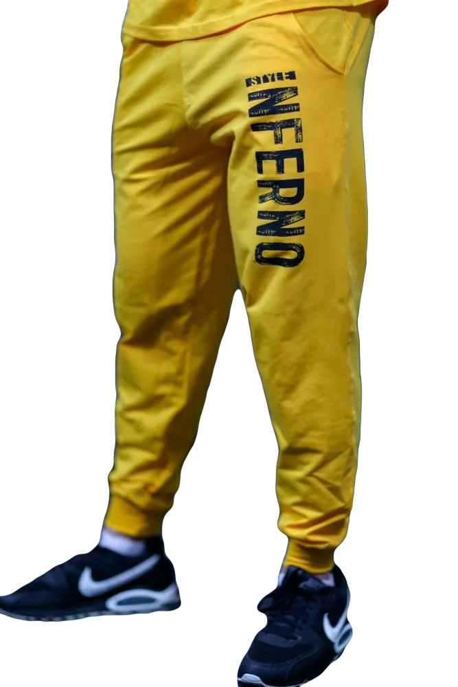 Спортивные брюки мужские INFERNO style Б-001-001 желтые L