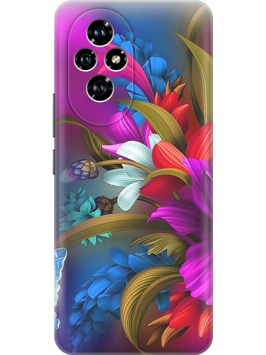 

Силиконовый чехол на Honor 200 с принтом "Фантастические цветы", Прозрачный;зеленый;красный;фиолетовый, 783978423