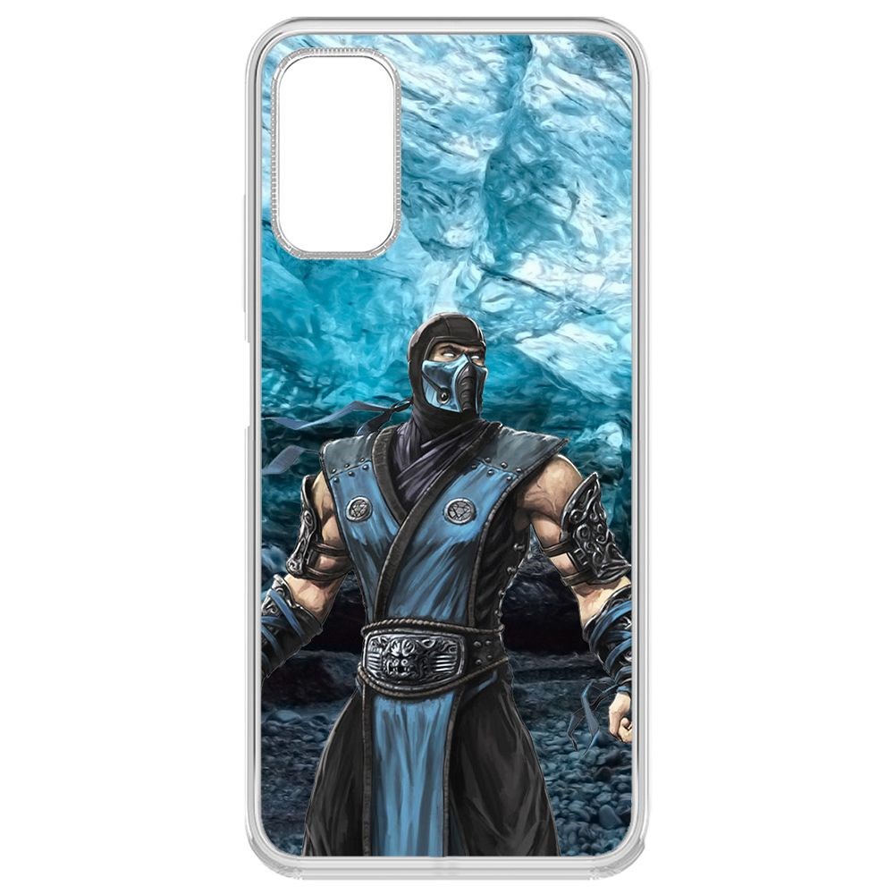 

Чехол-накладка Krutoff Clear Case Мортал Комбат. Саб Зиро для Xiaomi Poco M3 Pro, Прозрачный