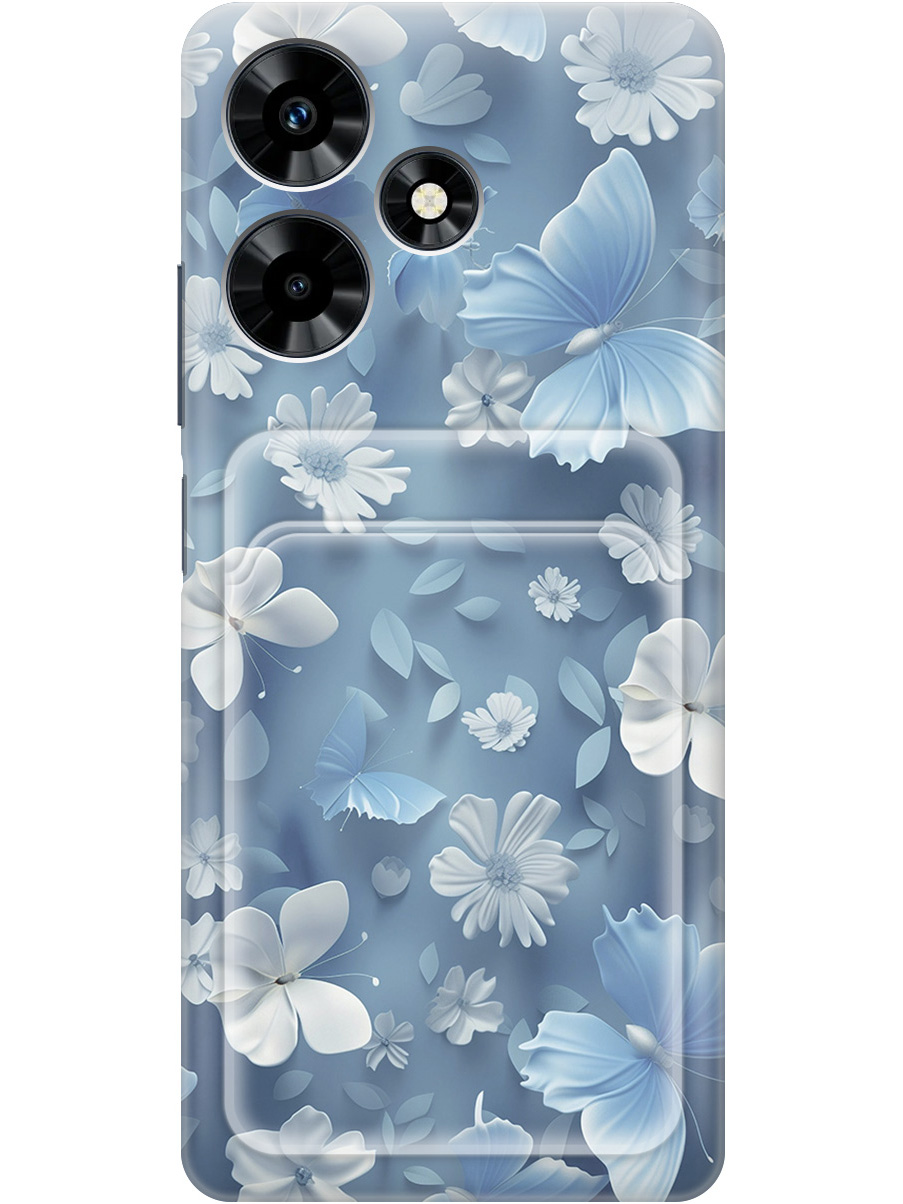 

Силиконовый чехол на Infinix Hot 30 с принтом с карманом для карты прозрачный 784518, Прозрачный;белый;голубой, 773940110