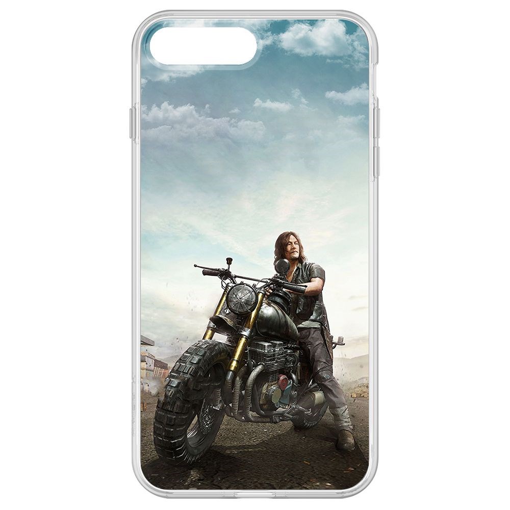 

Чехол-накладка Krutoff Clear Case Ходячие мертвецы, Дэрил для iPhone 8 Plus, Прозрачный