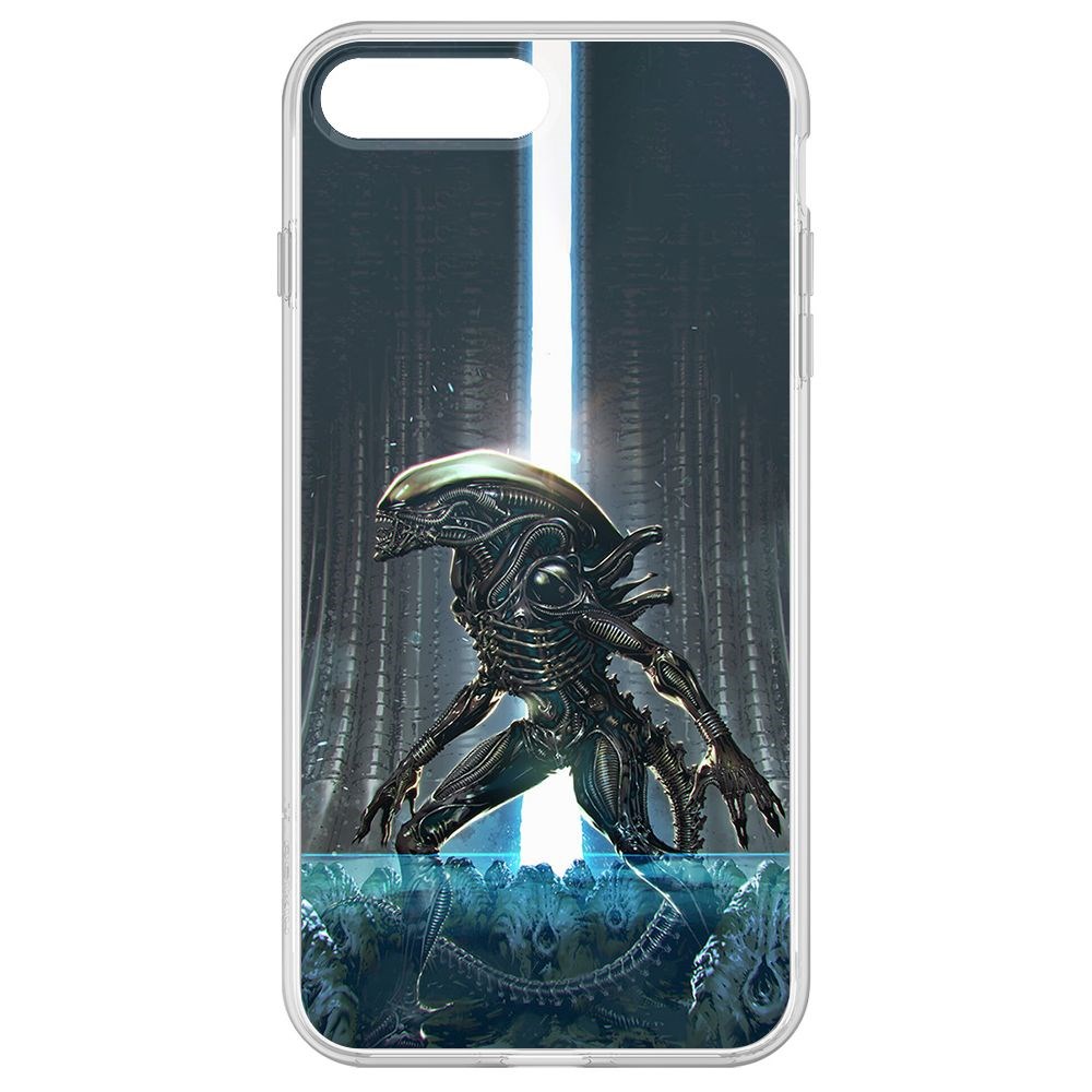 

Чехол-накладка Krutoff Clear Case Чужой, Тревога для iPhone 7 Plus, Прозрачный