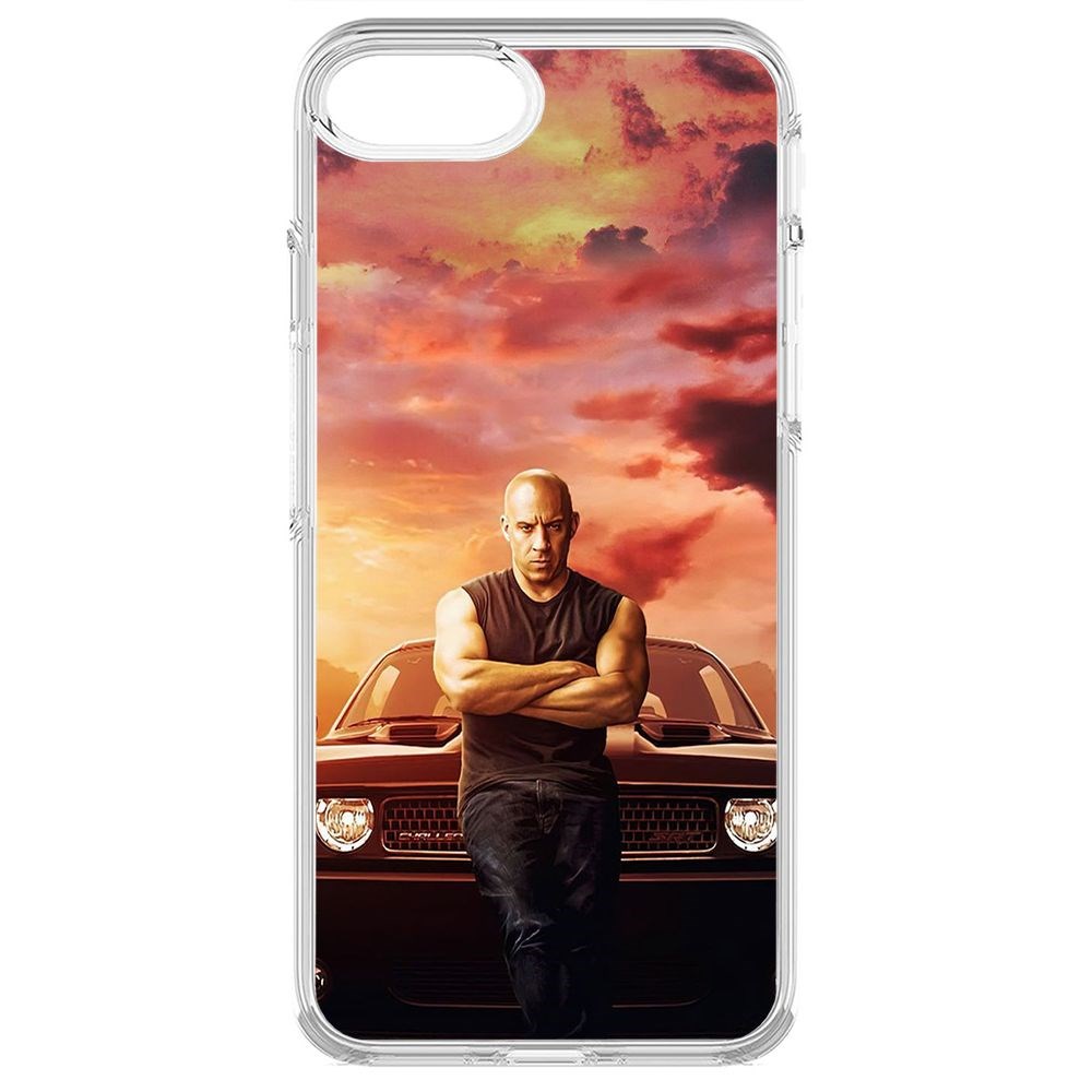 

Чехол-накладка Krutoff Clear Case Форсаж. Доминик Торетто для iPhone 8, Прозрачный