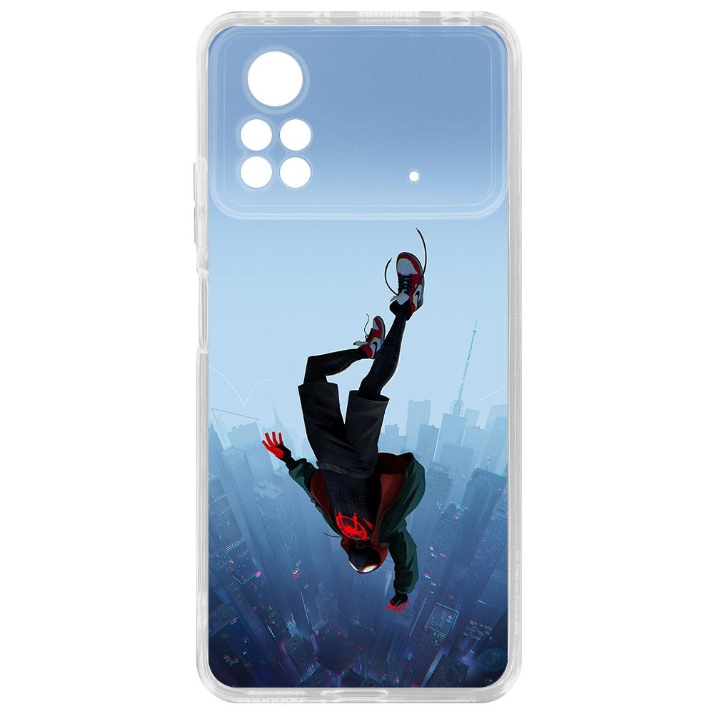 

Чехол-накладка Krutoff Clear Case Человек-Паук, Майлз Моралес для Poco X4 Pro 5G, Прозрачный