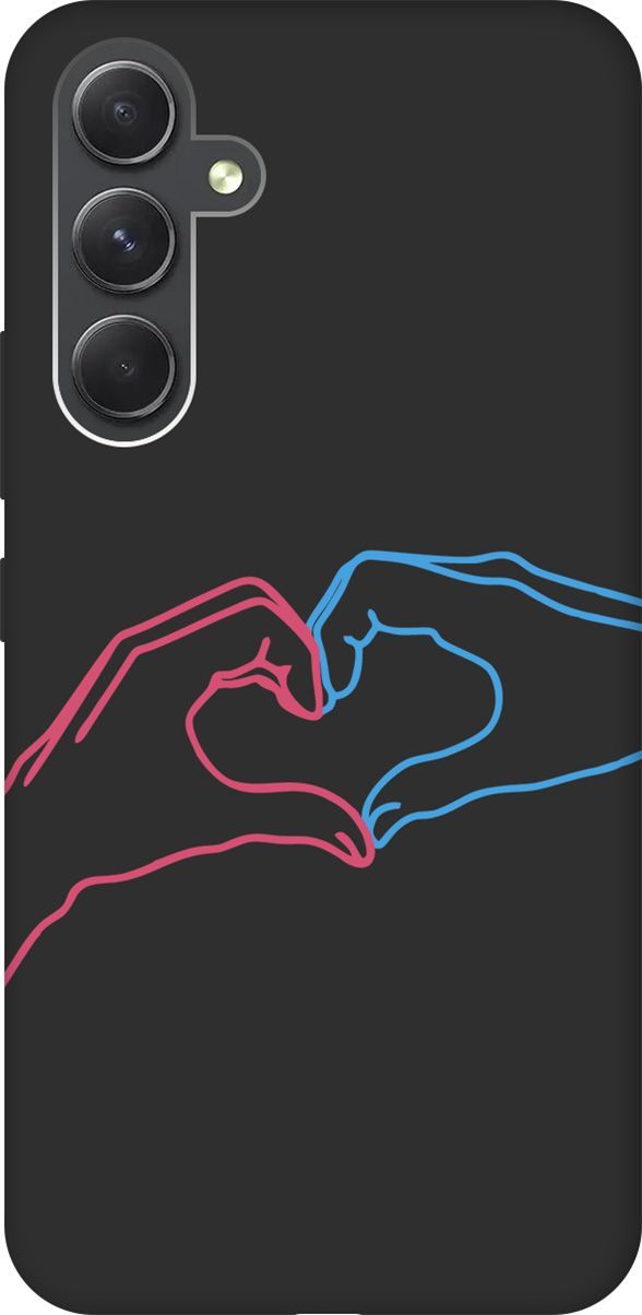 

Чехол на Samsung Galaxy A54 5G с 3D принтом "Fall in Love" черный, Черный;голубой, 158768