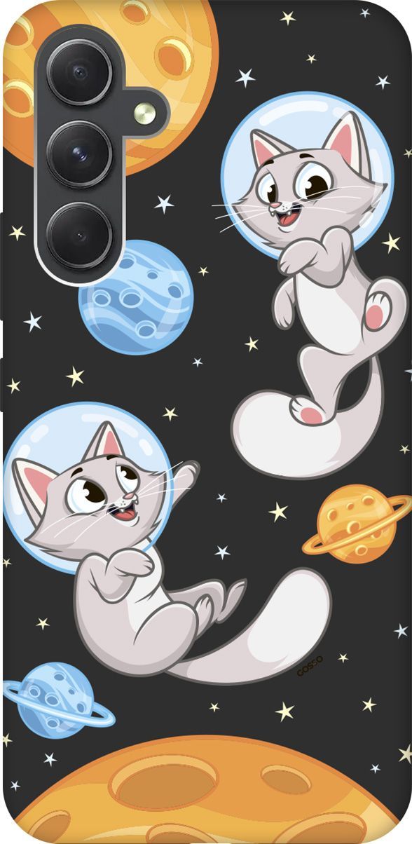 

Чехол на Samsung Galaxy A54 5G с 3D принтом "CosmoCats" черный, Черный;серый, 158768