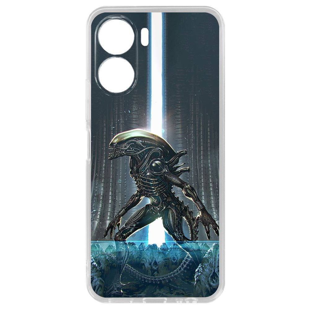 

Чехол-накладка Krutoff Clear Case Чужой, Тревога для Vivo Y16, Прозрачный