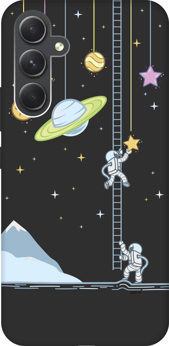 

Чехол на Samsung Galaxy A54 5G с 3D принтом "Ladder into Space" черный, Черный;белый, 158768
