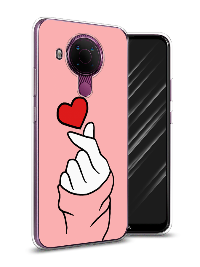 

Чехол Awog на Nokia 5.4 / Нокиа 5.4 "Милое сердечко", Белый;красный;черный, 123650-7