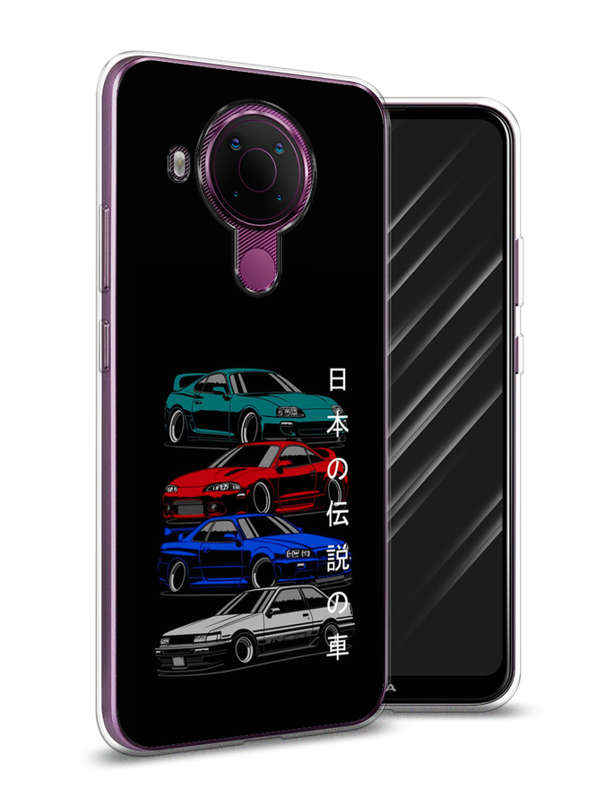 

Чехол Awog на Nokia 5.4 / Нокиа 5.4 "JDM Legend cars", Зеленый;красный;синий, 123650-5
