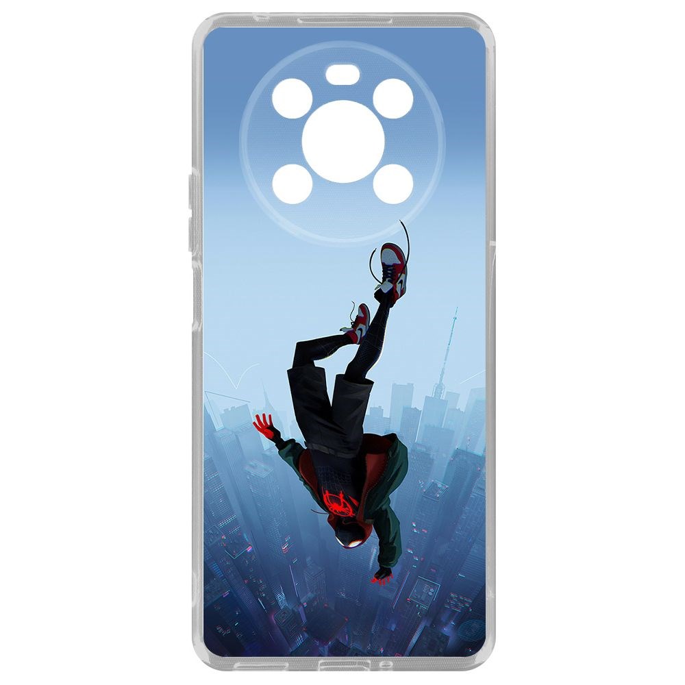 

Чехол-накладка Krutoff Clear Case Человек-Паук, Майлз Моралес для Honor X9, Прозрачный
