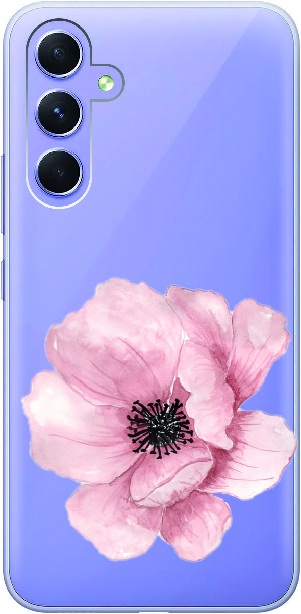 

Чехол на Samsung Galaxy A54 5G с 3D принтом "Pink Flower" прозрачный, Прозрачный;белый, 158767