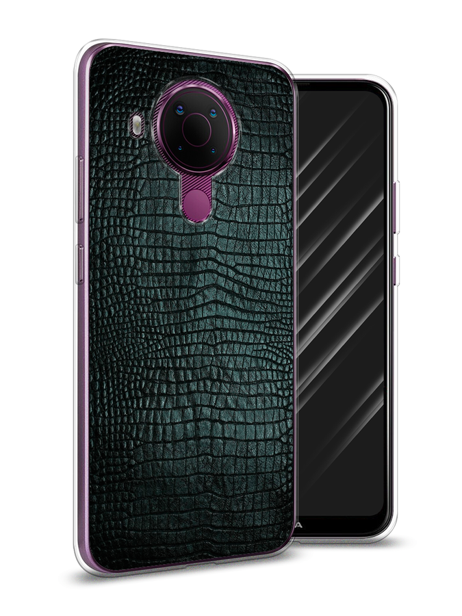 

Чехол Awog на Nokia 5.4 / Нокиа 5.4 "Черная змея", Черный;серый;голубой, 123650-3