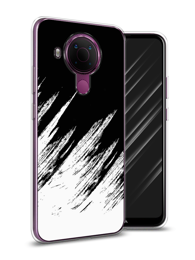 

Чехол Awog на Nokia 5.4 / Нокиа 5.4 "Черно белые брызги", Черный;белый;бежевый, 123650-3