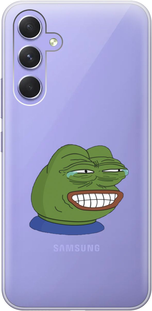 

Чехол на Samsung Galaxy A54 5G с 3D принтом "Pepe the Frog" прозрачный, Прозрачный;зеленый, 158766