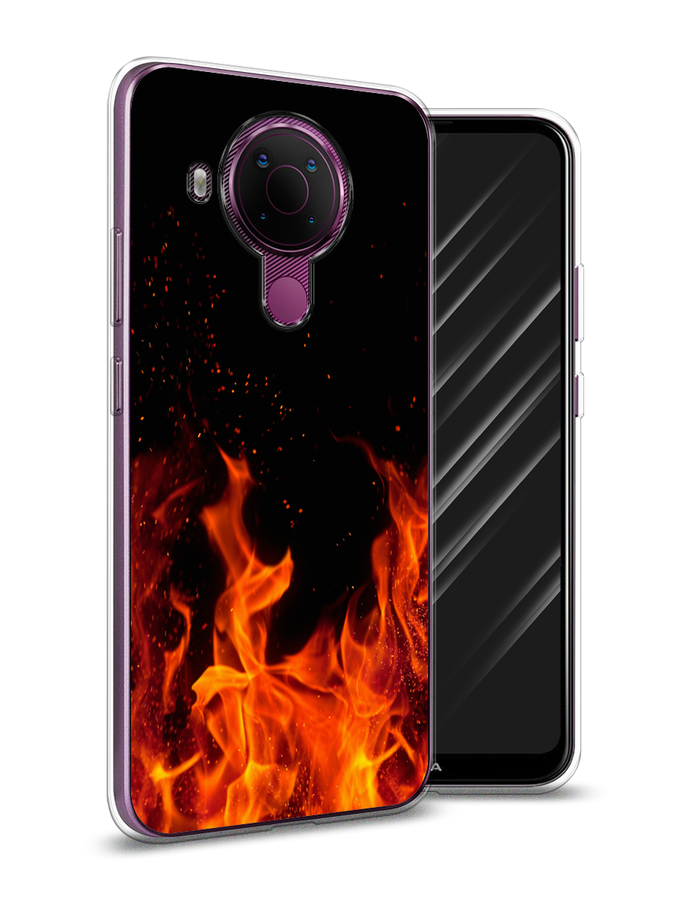 

Чехол Awog на Nokia 5.4 / Нокиа 5.4 "Все в огне", Оранжевый;черный, 123650-4