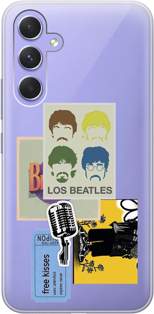 

Чехол на Samsung Galaxy A54 5G с 3D принтом "Beatles Stickers" прозрачный, Прозрачный;бежевый, 158766