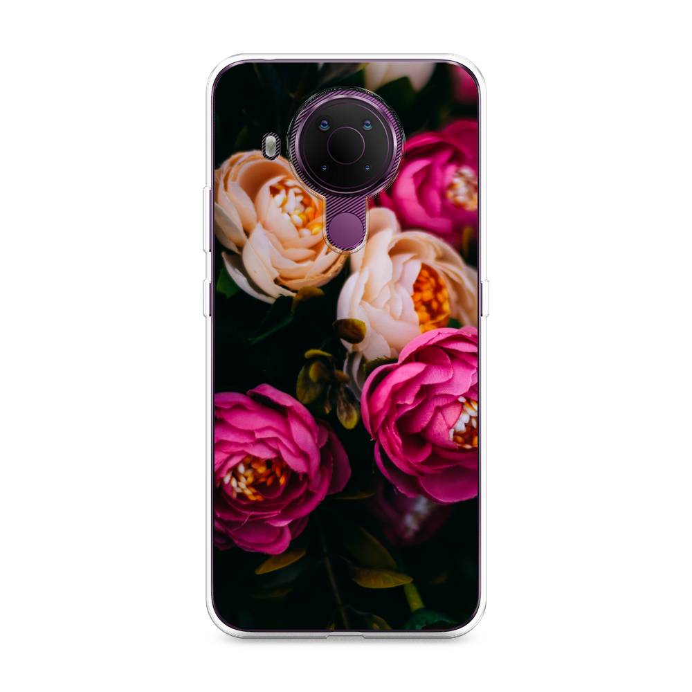 

Чехол Awog на Nokia 5.4 / Нокиа 5.4 "Розовые пионы на черном", Розовый;черный, 123650-8