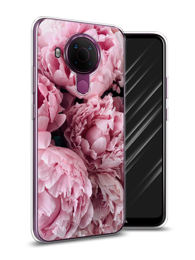 

Чехол Awog на Nokia 5.4 / Нокиа 5.4 "Нежные пионы", Розовый;черный;белый, 123650-8
