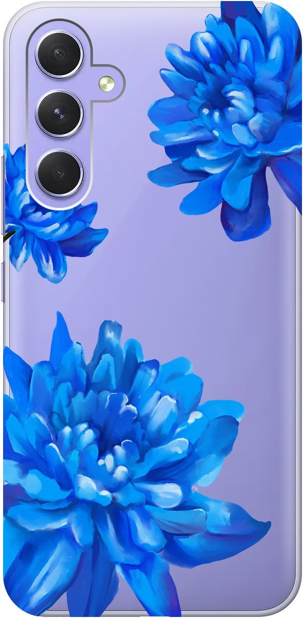 

Чехол на Samsung Galaxy A54 5G с 3D принтом "Amazing Asters" прозрачный, Прозрачный;голубой, 158766