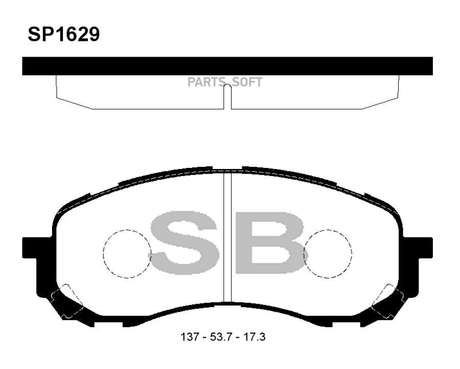 

Колодки дисковые п. \ Subaru Impreza 1.6/1.6 AWD 01> HI-Q SP1629, SP1629