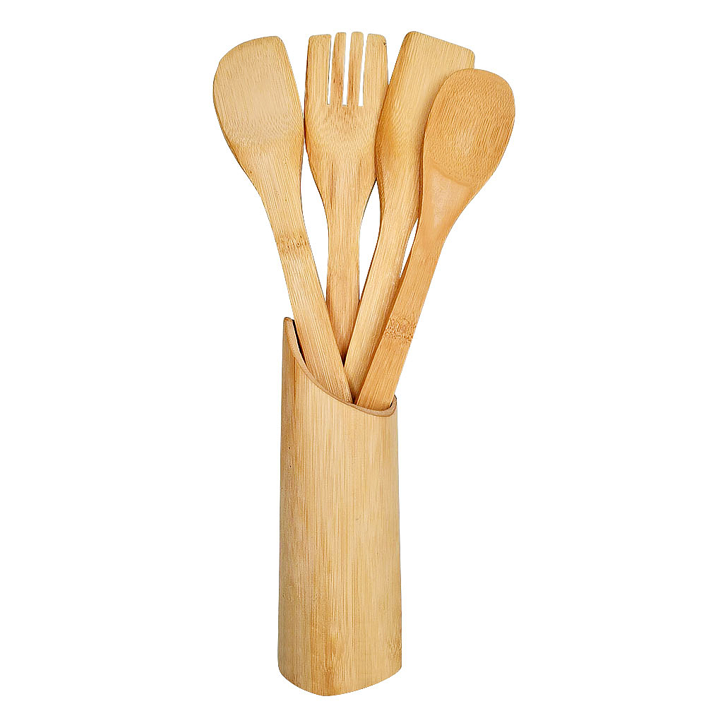 Кухонные принадлежности Nouvelle лопатки, подставка, бамбук