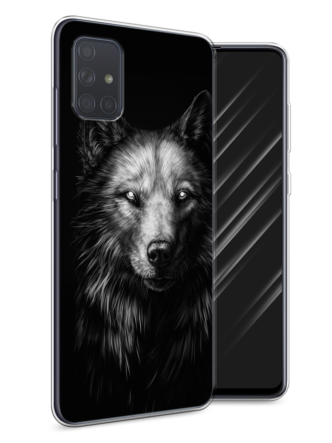 

Чехол Awog на Samsung Galaxy A71 4G "Волк черно белый", Разноцветный, 29050-1