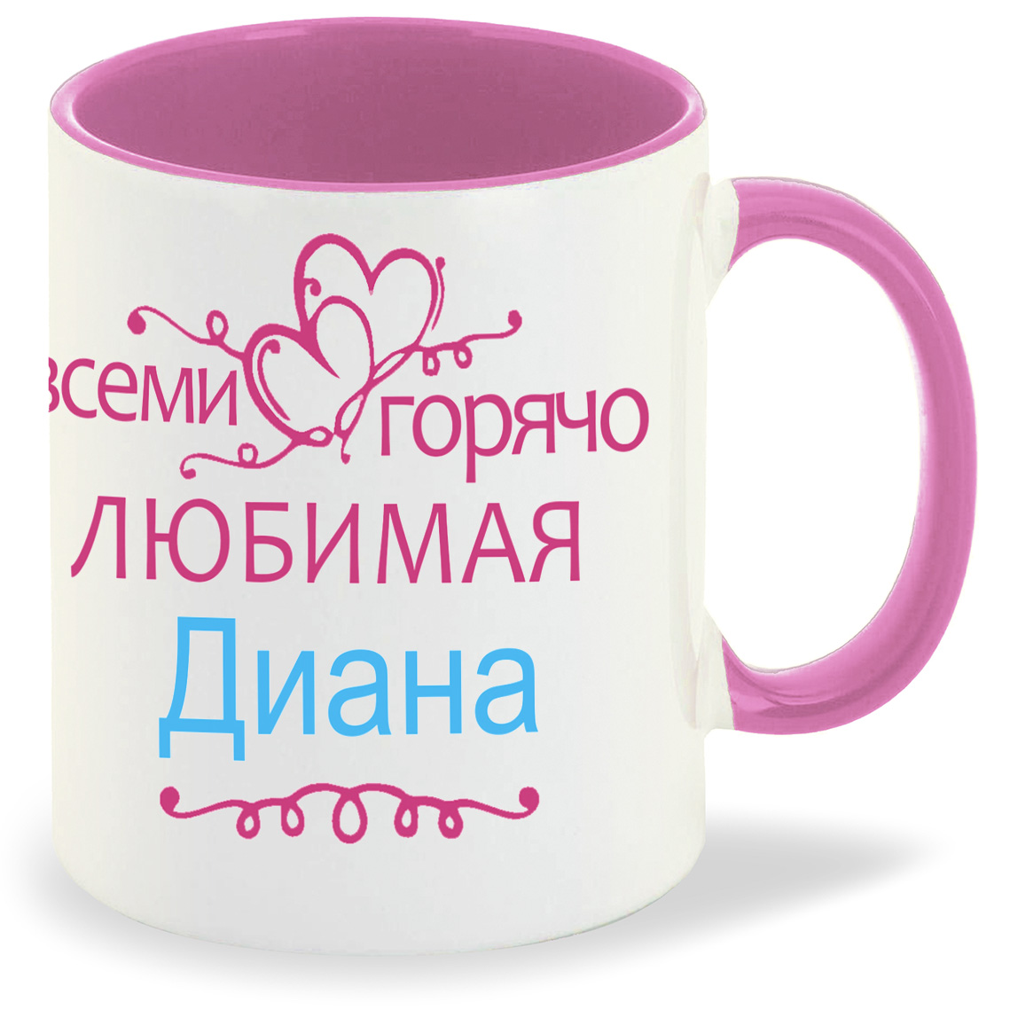 

Кружка CoolPodarok Кружка именная Горячо любимая Диана, Кружка именная Горячо любимая Диана