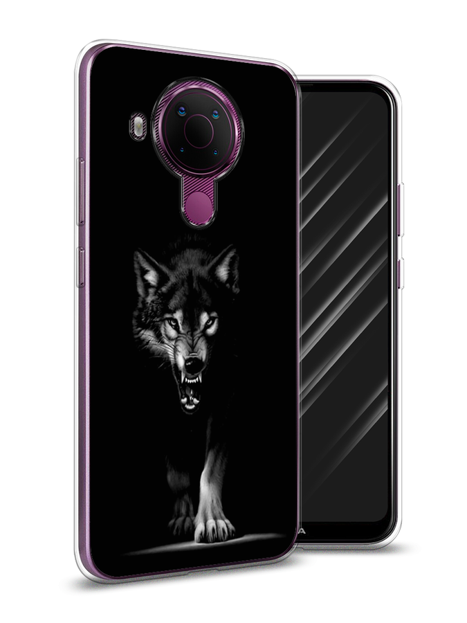 

Чехол Awog на Nokia 5.4 / Нокиа 5.4 "Волк выходит из ночи", Серый;черный;белый, 123650-1