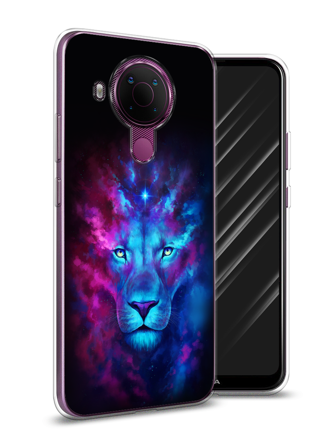 

Чехол Awog на Nokia 5.4 / Нокиа 5.4 "Космический лев", Голубой, 123650-1