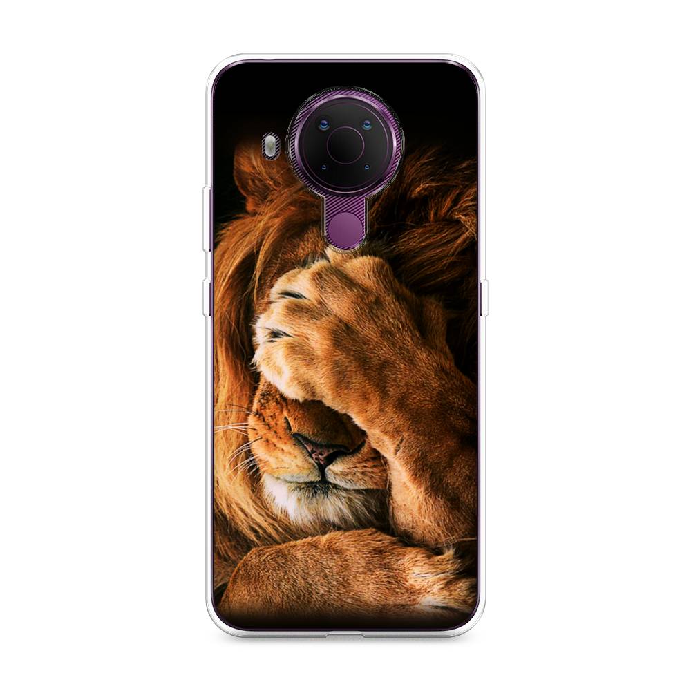 

Чехол Awog на Nokia 5.4 / Нокиа 5.4 "Львиный стыд", Коричневый;черный, 123650-1